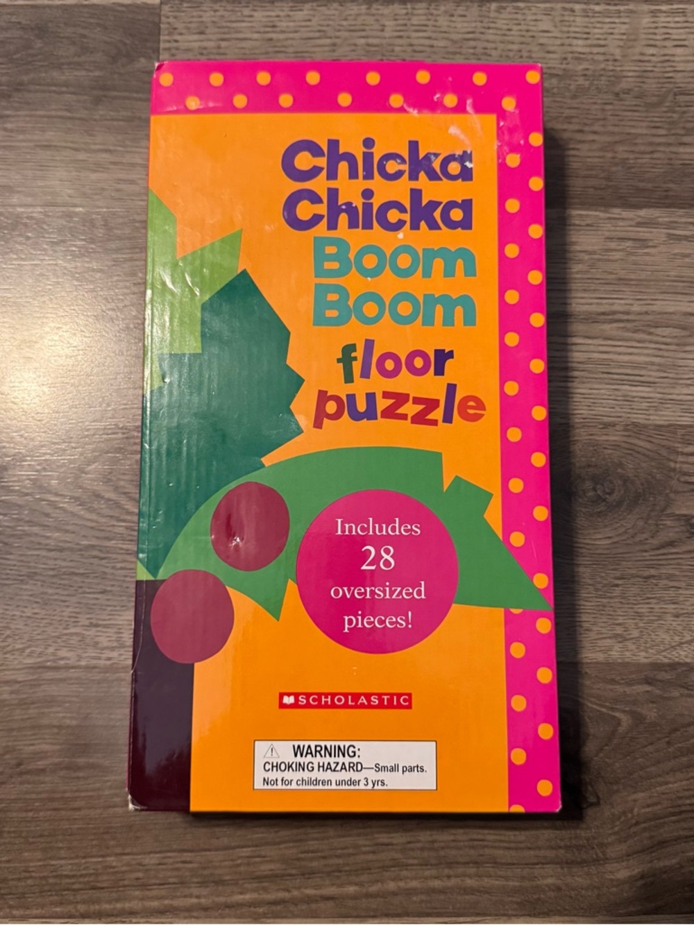 VTG Chicka Chicka Boom Boom Floor Puzzle Scholastic Double Sided COMPLETE IN BOX